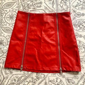 Forever 21 Small Red Leather Skirt